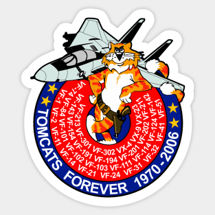 F-14 Tomcat - Tomcats Forever 1970- 2006 - Clean Style Sticker